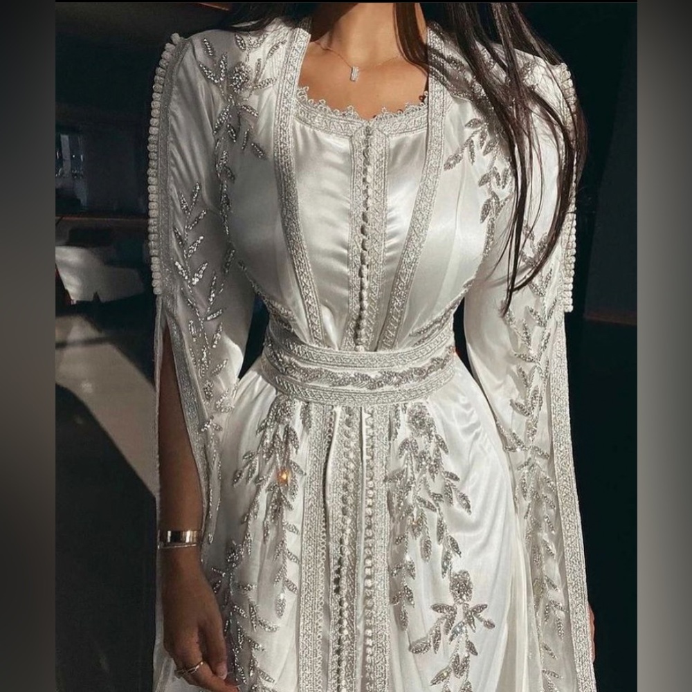 Wedding Dress Kaftan Fully Beaded